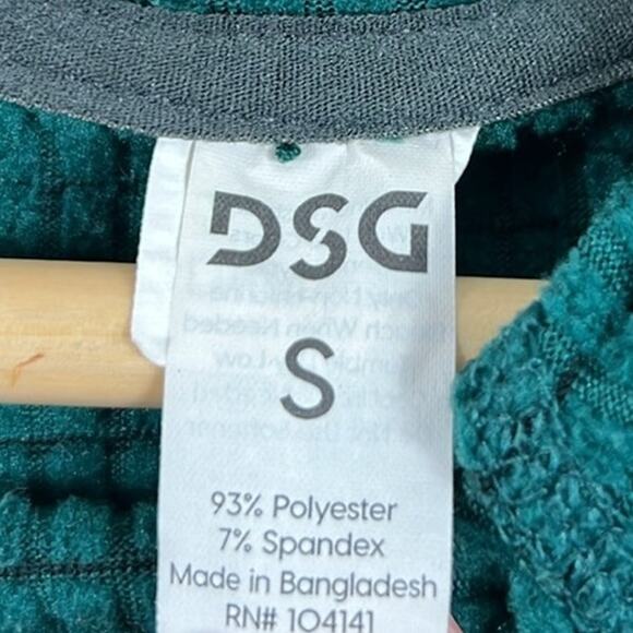 DSG Pullover Hoodie Womens S Green Space Dye Scuba Neck Athleisure Lightweight - Picture 5 of 5